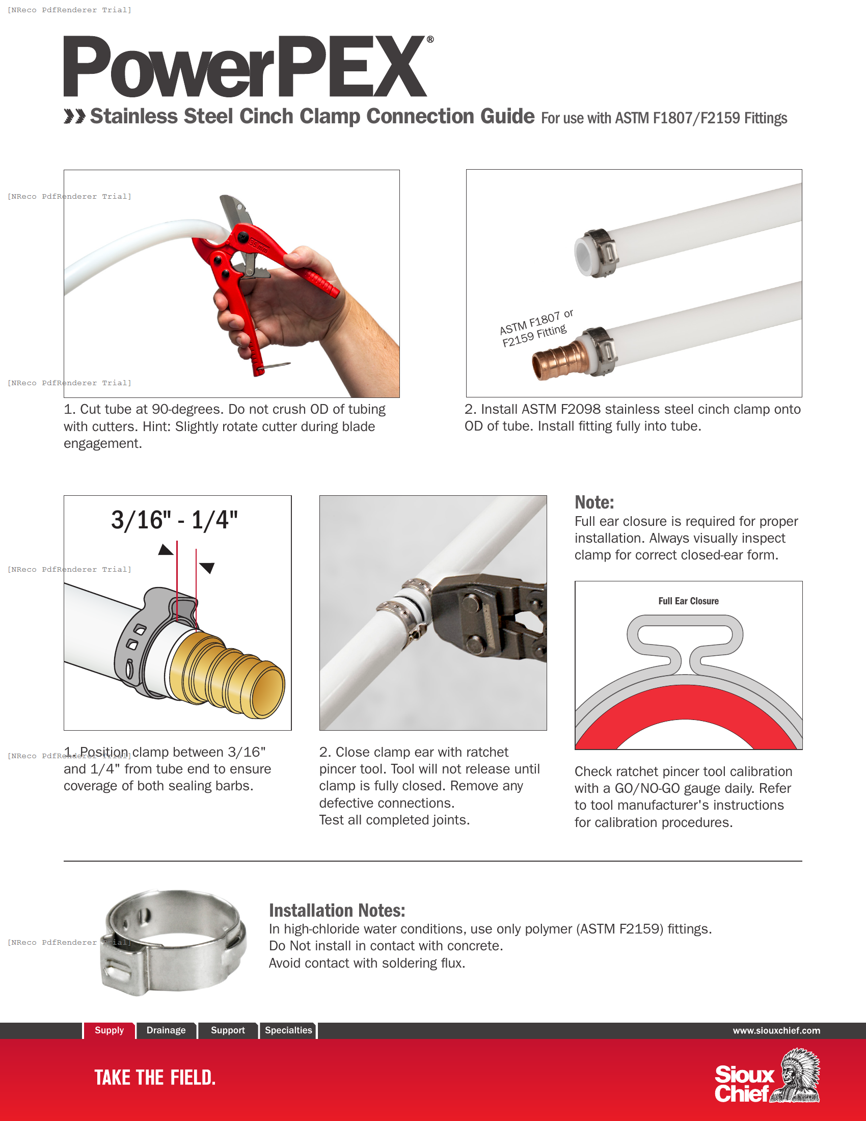 649Y SERIES - CINCH CLAMP - INSTRUCTION SHEET.PDF Technical Document